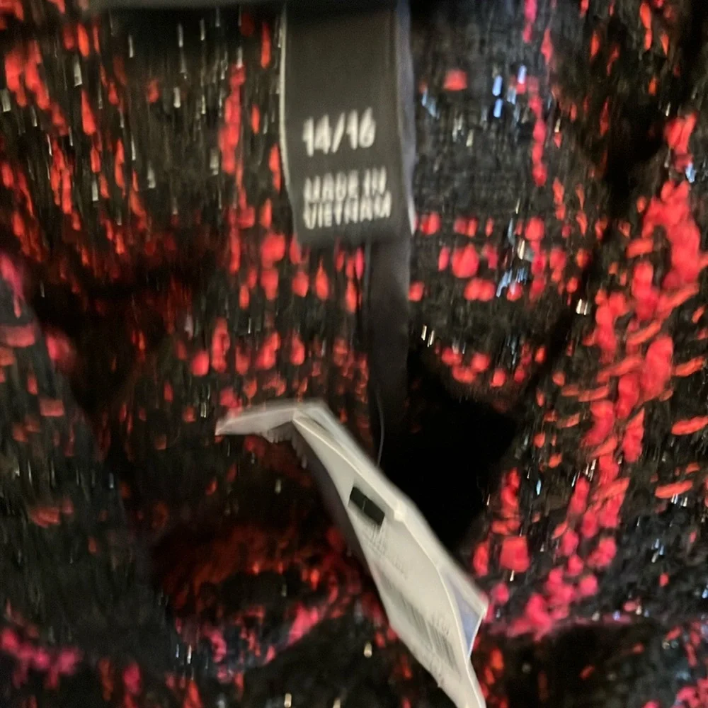 Lane Bryant Red and Black Plaid Blazer - Picture 3 of 9